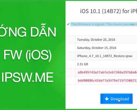HƯỚNG DẪN #01 Tải fw iOS từ IPSW.ME cho iPhone