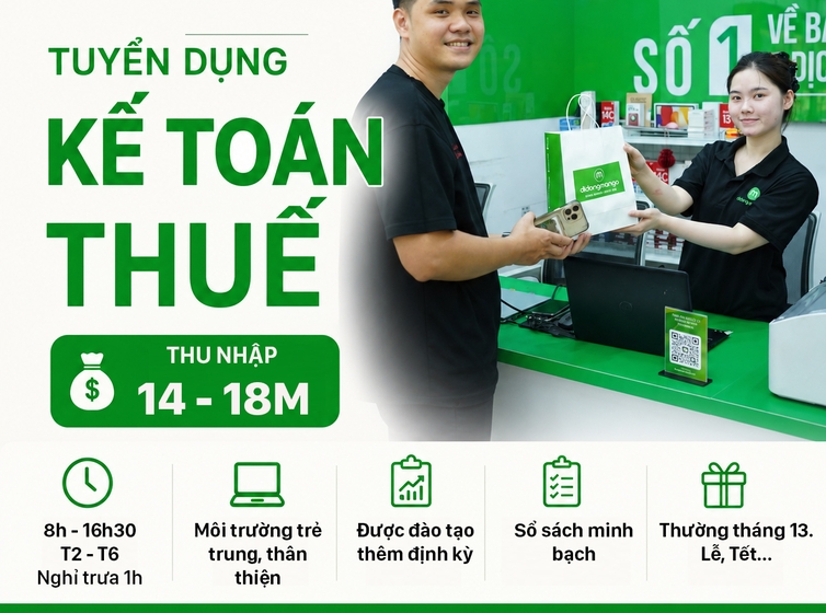 TUYỂN DỤNG KẾ TOÁN THUẾ TẠI DI ĐỘNG MANGO
