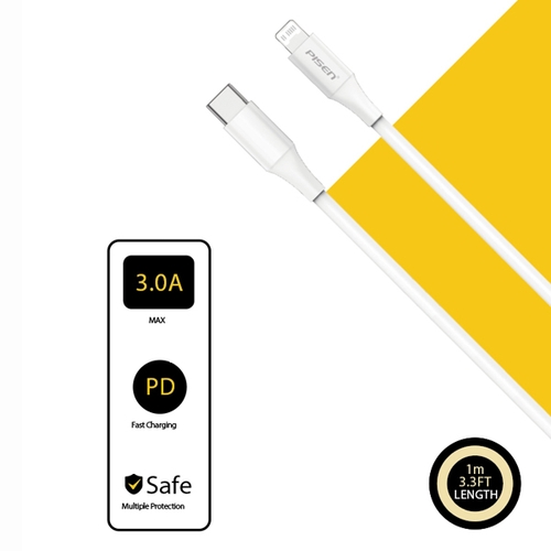 Cáp PISEN QUICK - Mr White Lightning USB-C 1m