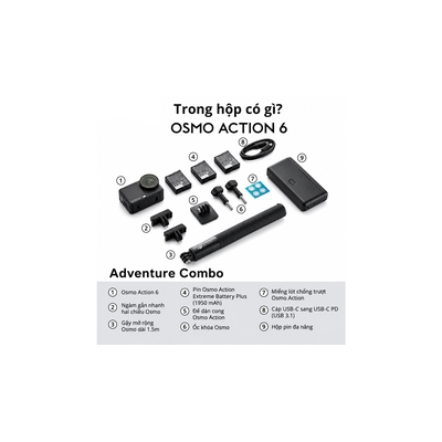 DJI Osmo Action 6 Adventure Combo Chính hãng