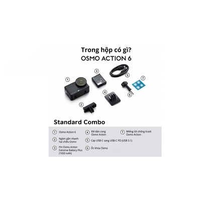DJI Osmo Action 6 Adventure Combo Chính hãng